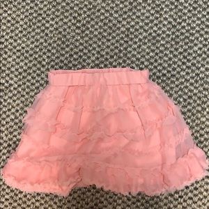 Adorable fluffy kids pink skirt